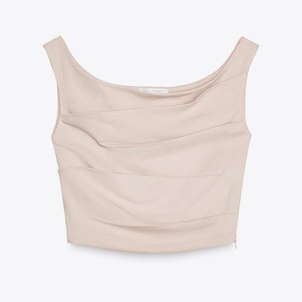 Zara Draped Crop Top, Size: M | NEVER WORN